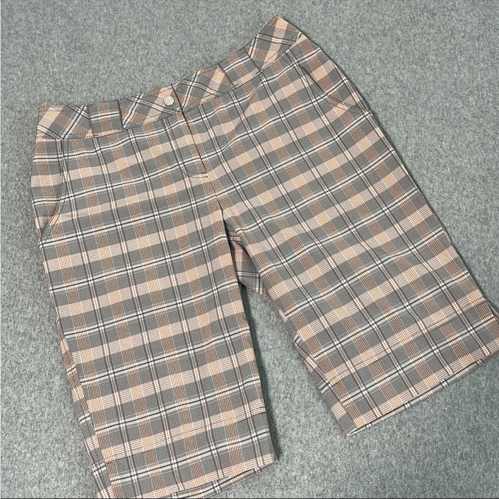 Golf Bermuda Shorts Womens Size 4 Plaid Active Preppy Coastal Casual Summer